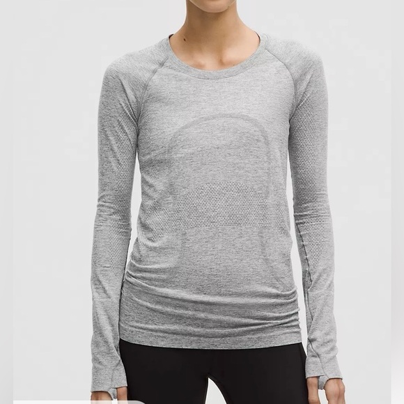 lululemon athletica Tops - Luluemon Swiftly Tech Long-Sleeve Shirt 2.0
Hip Length Small slate/White